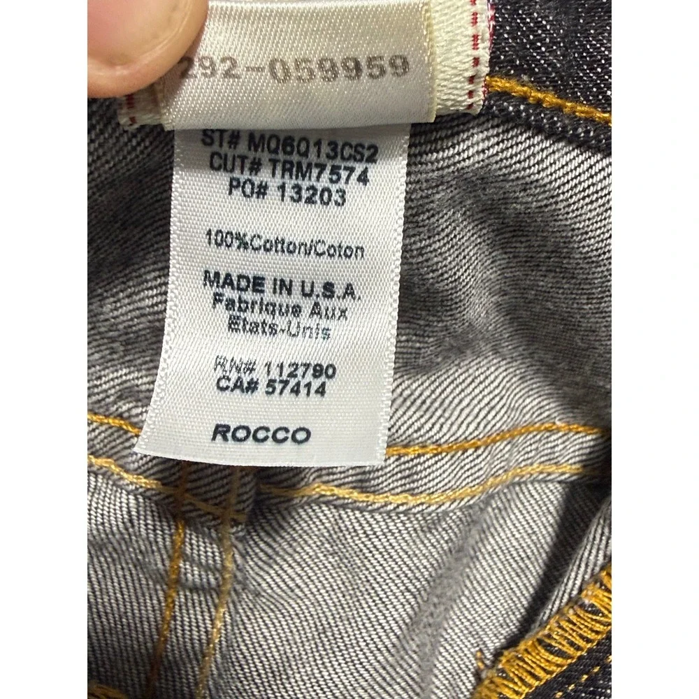 True Religion Rocco Jeans Mens 42 Dark Wash Straight Leg Denim MQ6Q13CS2 USA